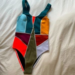 Beautiful multi colored Cynthia Rowley one piece